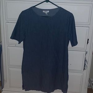 faux denim dress